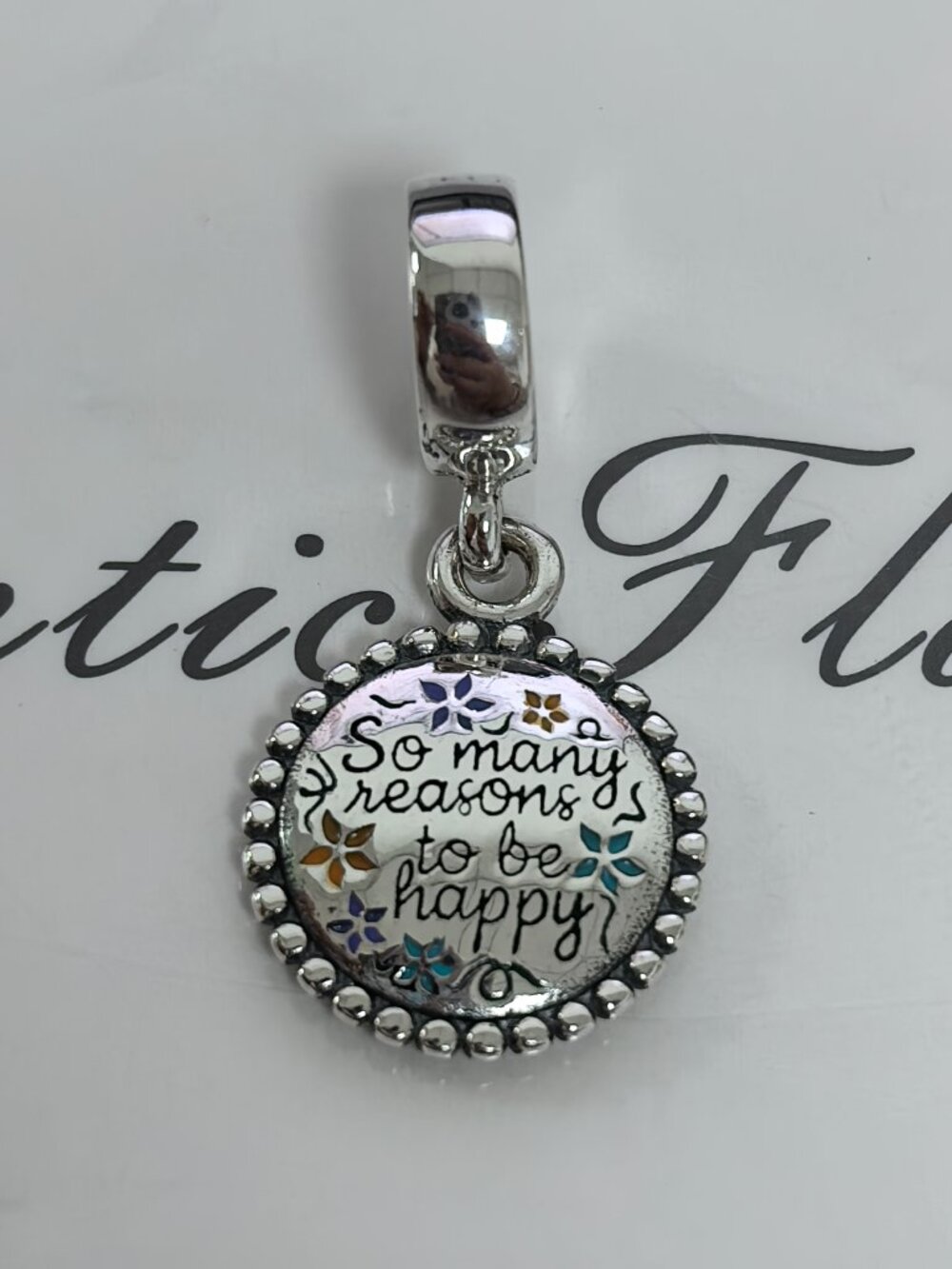 Pandora So Many Reasons to be Happy Dangle Charm, S925 Silver Jewelry Bracelets